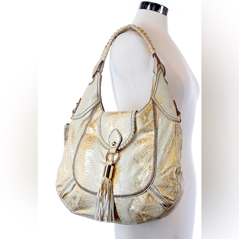 ⚜️ orYANY Gold Snake Skin and Leather Purse- NWT ⚜️